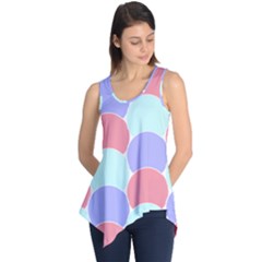 Fish Scale Pattern T- Shirtvery Peri Fish Scale Pattern T- Shirt Sleeveless Tunic by maxcute