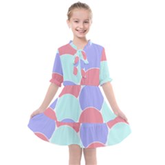 Fish Scale Pattern T- Shirtvery Peri Fish Scale Pattern T- Shirt Kids  All Frills Chiffon Dress by maxcute