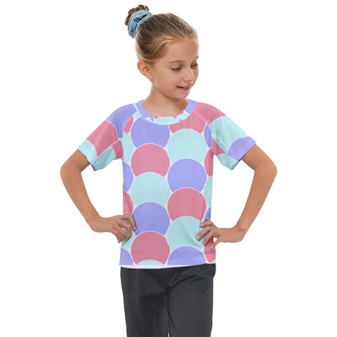 Fish Scale Pattern T- Shirtvery Peri Fish Scale Pattern T- Shirt Kids  Mesh Piece Tee by maxcute