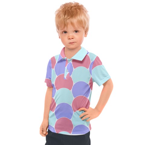 Fish Scale Pattern T- Shirtvery Peri Fish Scale Pattern T- Shirt Kids  Polo Tee by maxcute