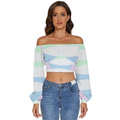 Fishing Gift T- Shirtfish T- Shirt (1) Long Sleeve Crinkled Weave Crop Top by maxcute