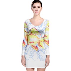 Fishing Lover T- Shirtfish T- Shirt (1) Long Sleeve Velvet Bodycon Dress by maxcute