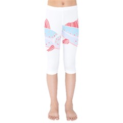 Fishing Lover T- Shirtfish T- Shirt (2) Kids  Capri Leggings  by maxcute