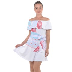 Fishing Lover T- Shirtfish T- Shirt (2) Off Shoulder Velour Dress by maxcute