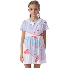 Fishing Lover T- Shirtfish T- Shirt (2) Kids  Asymmetric Collar Dress by maxcute