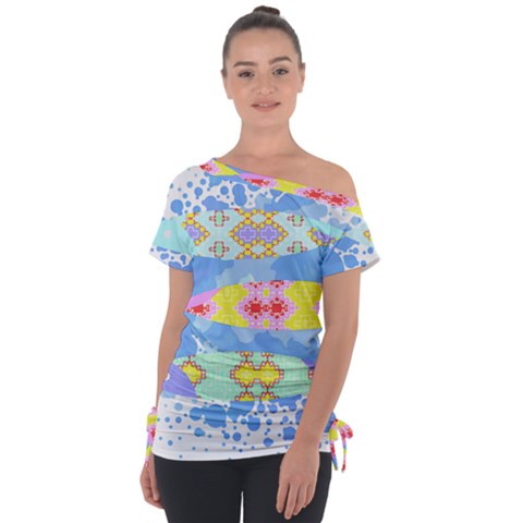 Fishing Lover T- Shirtfish T- Shirt (4) Off Shoulder Tie-up Tee by maxcute