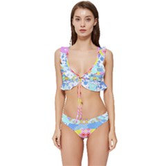 Fishing Lover T- Shirtfish T- Shirt (4) Low Cut Ruffle Edge Bikini Set