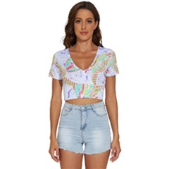 Fishing Lover T- Shirtfish T- Shirt (5) V-neck Crop Top