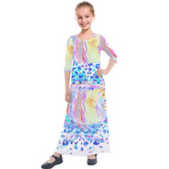 Fishing Lover T- Shirtfish T- Shirt (6) Kids  Quarter Sleeve Maxi Dress by maxcute