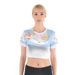 Fishing Lover T- Shirtfish T- Shirt (8) Cotton Crop Top by maxcute