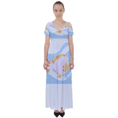 Fishing Lover T- Shirtfish T- Shirt (8) High Waist Short Sleeve Maxi Dress by maxcute