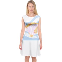 Fishing Lover T- Shirtfish T- Shirt (8) Capsleeve Midi Dress by maxcute