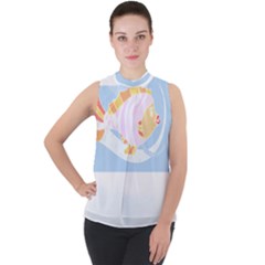 Fishing Lover T- Shirtfish T- Shirt (8) Mock Neck Chiffon Sleeveless Top by maxcute