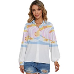 Fishing Lover T- Shirtfish T- Shirt (8) Women s Long Sleeve Button Down Shirt