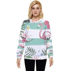 Flamingos T- Shirt Flamingos Tropical Pattern T- Shirt Hidden Pocket Sweatshirt by maxcute