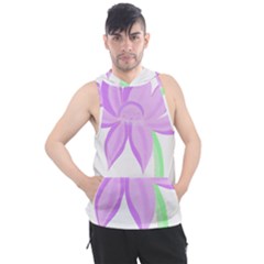 Floral Illustration T- Shirt A Delicate Flower T- Shirt Men s Sleeveless Hoodie by maxcute