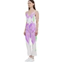 Floral Illustration T- Shirt A Delicate Flower T- Shirt V-Neck Spaghetti Strap Tie Front Jumpsuit View2