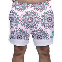 Floral Mandala T- Shirt Colorful Lotus Flower Mandala Art Pattern Men s Shorts by maxcute