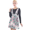 Floral Mandala T- Shirt Colorful Lotus Flower Mandala Art Pattern Plunge Pinafore Velour Dress View1