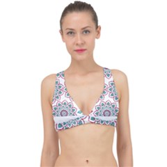 Floral Mandala T- Shirt Colorful Lotus Flower Mandala Art Pattern Classic Banded Bikini Top by maxcute