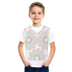 Floral Mandala T- Shirt Pretty Lotus Flower Mandala Art Pattern Kids  Basketball Tank Top by maxcute