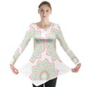 Floral Mandala T- Shirt Pretty Lotus Flower Mandala Art Pattern Long Sleeve Tunic  View1