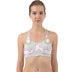 Floral Mandala T- Shirt Pretty Lotus Flower Mandala Art Pattern Back Web Sports Bra by maxcute