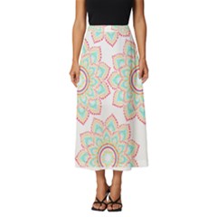 Floral Mandala T- Shirt Pretty Lotus Flower Mandala Art Pattern Classic Midi Chiffon Skirt by maxcute