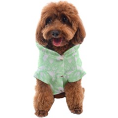 Floral Pattern T- Shirt Beautiful And Artistic Light Green Flower T- Shirt Dog Coat by maxcute