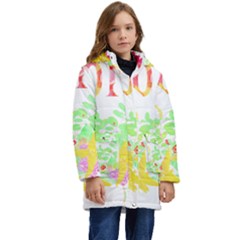 Floral Pattern T- Shirt Floral T- Shirt Kid s Hooded Longline Puffer Jacket by maxcute