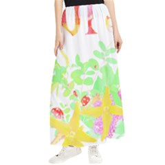 Floral Pattern T- Shirt Floral T- Shirt Maxi Chiffon Skirt by maxcute