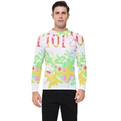 Floral Pattern T- Shirt Floral T- Shirt Men s Long Sleeve Rash Guard by maxcute