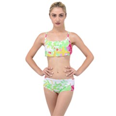 Floral T- Shirt Floral 4 Layered Top Bikini Set by maxcute