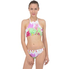 Floral T- Shirt Floral T- Shirt Racer Front Bikini Set by maxcute