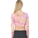 Flower Bouquet T- Shirt Tissue Paper Flower Bouquet T- Shirt Long Sleeve Crop Top View2