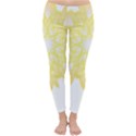 Flower Design T- Shirt Beautiful And Artistic Golden Flower T- Shirt Classic Winter Leggings View1