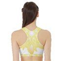 Flower Design T- Shirt Beautiful And Artistic Golden Flower T- Shirt Sports Bra with Border View2