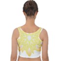 Flower Design T- Shirt Beautiful And Artistic Golden Flower T- Shirt Velvet Crop Top View2