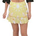 Flower Design T- Shirt Beautiful And Artistic Golden Flower T- Shirt Fishtail Mini Chiffon Skirt View1