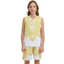 Flower Design T- Shirt Beautiful And Artistic Golden Flower T- Shirt Kids  Basketball Mesh Set View1