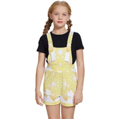 Flower Design T- Shirt Beautiful And Artistic Golden Flower T- Shirt Kids  Short Overalls by maxcute