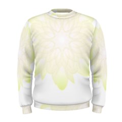 Flower Design T- Shirt Beautiful White And Yellow Artistic Flower T- Shirt Men s Sweatshirt by maxcute