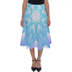 Flower Illustration T- Shirt Beautiful And Artistic Blue Flower T- Shirt Perfect Length Midi Skirt by maxcute