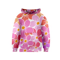 Flower Illustration T- Shirtcolorful Blooming Flower, Blooms, Floral Pattern T- Shirt Kids  Pullover Hoodie by maxcute