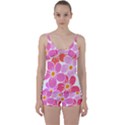 Flower Illustration T- Shirtcolorful Blooming Flower, Blooms, Floral Pattern T- Shirt Tie Front Two Piece Tankini View1