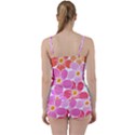 Flower Illustration T- Shirtcolorful Blooming Flower, Blooms, Floral Pattern T- Shirt Tie Front Two Piece Tankini View2