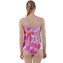 Flower Illustration T- Shirtcolorful Blooming Flower, Blooms, Floral Pattern T- Shirt Twist Front Tankini Set View2