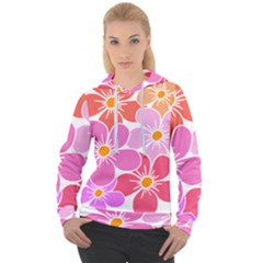 Flower Illustration T- Shirtcolorful Blooming Flower, Blooms, Floral Pattern T- Shirt Women s Overhead Hoodie by maxcute