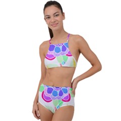 Flower Illustration T- Shirtflower T- Shirt High Waist Tankini Set by maxcute