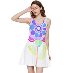 Flower Illustration T- Shirtflower T- Shirt Inside Out Racerback Dress by maxcute